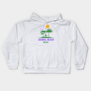 Akumal Beach Mexico Kids Hoodie